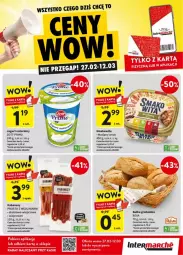Gazetka promocyjna Intermarche - Gazetka - ważna od 12.03 do 12.03.2025 - strona 1 - produkty: Jogurt naturalny, Gra, Smakowita, Zott, Jogurt, Bułka grahamka, Zott Primo, Kabanos, Bułka