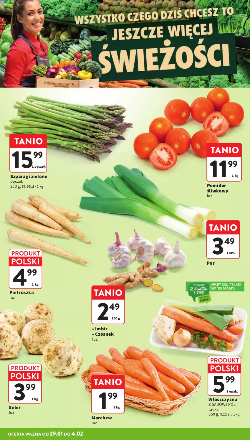 Gazetka promocyjna Intermarche - Gazetka promocyjna - ważna 29.01 do 04.02.2026 - strona 10 - produkty: Czosnek, Imbir, Pietruszka, Por