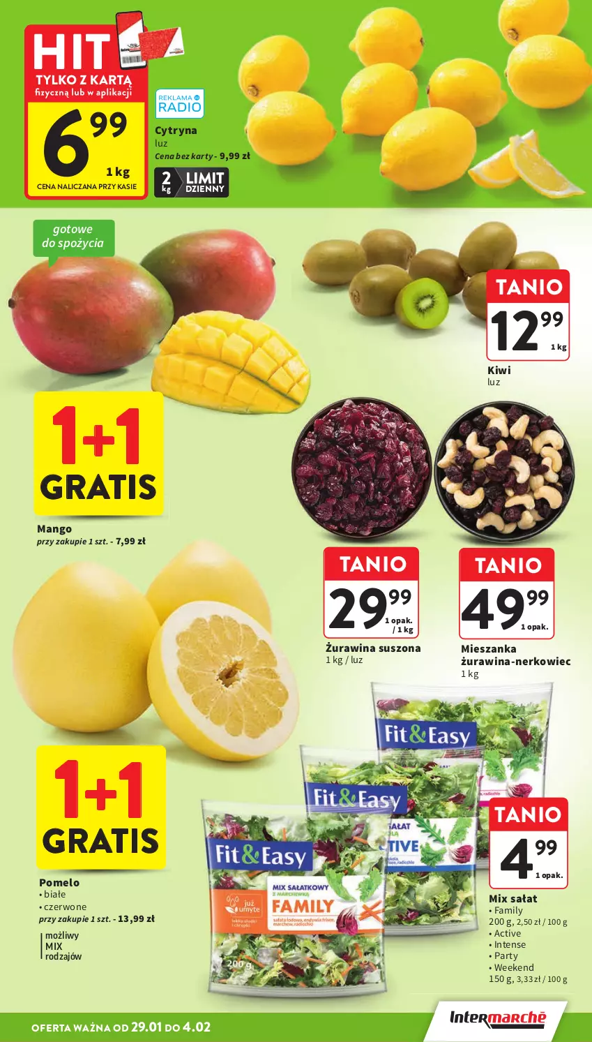 Gazetka promocyjna Intermarche - Gazetka promocyjna - ważna 29.01 do 04.02.2026 - strona 11 - produkty: Fa, Gra, Kiwi, Mango, Pomelo, Sałat