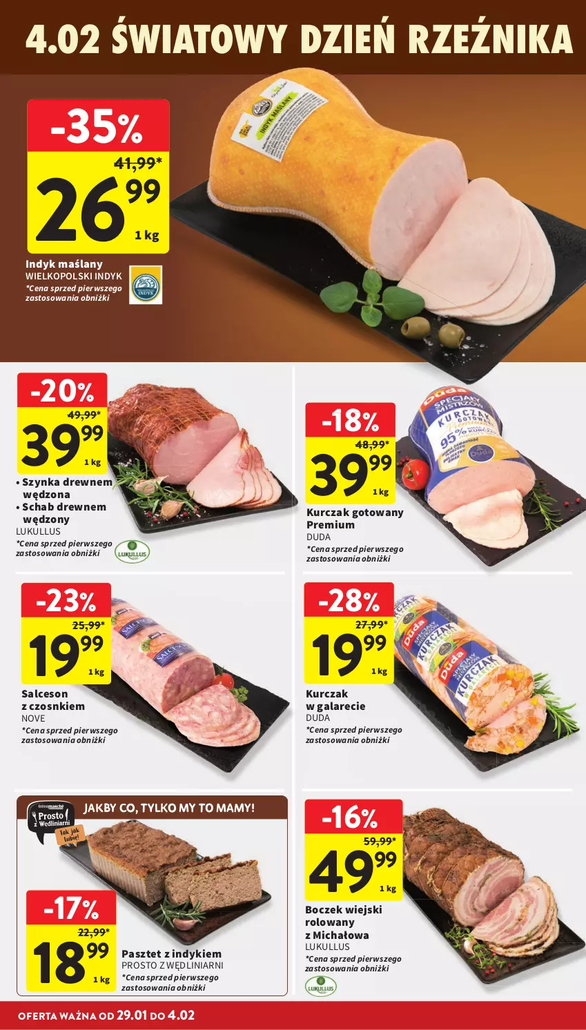 Gazetka promocyjna Intermarche - Gazetka promocyjna - ważna 29.01 do 04.02.2026 - strona 16 - produkty: Boczek, Duda, Gala, Kurczak, Kurczak gotowany, Pasztet, Salceson, Szynka