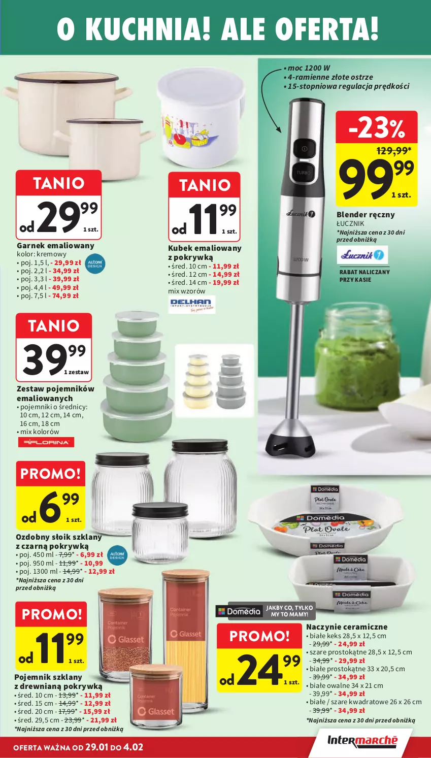 Gazetka promocyjna Intermarche - Gazetka promocyjna - ważna 29.01 do 04.02.2026 - strona 42 - produkty: Blender, Blender ręczny, Garnek, Kubek, Kuchnia, Pojemnik, Pojemnik szklany, Top