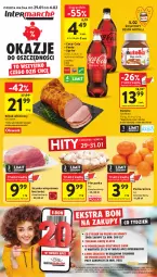 Gazetka promocyjna Intermarche - Gazetka promocyjna - Gazetka - ważna od 04.02 do 04.02.2026 - strona 1 - produkty: Piwa, Piec, Nutella, Papier, Szynka wieprzowa, Coca-Cola, Pojemnik, Napoje, Tran, Szynka, Pieczarka, Ferrero, Fanta, Sprite, Olewnik, Fa
