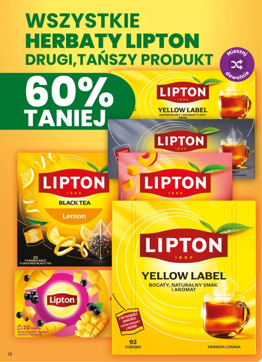 Gazetka promocyjna Dino - Gazetka 44 / 2026 - ważna 28.10 do 03.11.2026 - strona 12 - produkty: Herbata, Herbata czarna, Lipton