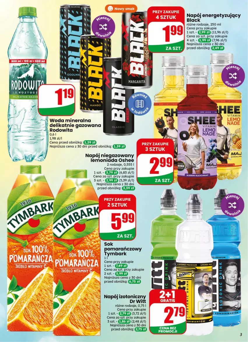Gazetka promocyjna Dino - Gazetka 44 / 2026 - ważna 28.10 do 03.11.2026 - strona 3 - produkty: Lack, Lemoniada, Napój, Napój izotoniczny, Napój niegazowany, Oshee, Ser, Sok, Sok pomarańczowy, Tymbark, Woda, Woda mineralna