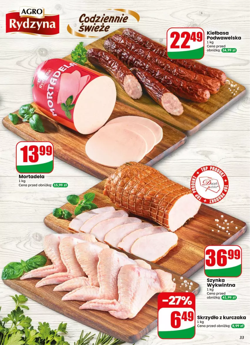 Gazetka promocyjna Dino - Gazetka 44 / 2026 - ważna 28.10 do 03.11.2026 - strona 33 - produkty: Kiełbasa, Kurczak, Wawel