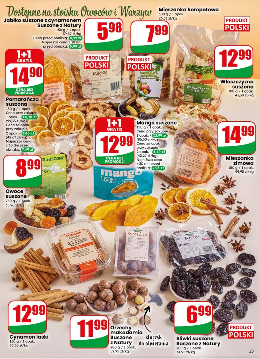 Gazetka promocyjna Dino - Gazetka 44 / 2026 - ważna 28.10 do 03.11.2026 - strona 35 - produkty: Mango, Mango suszone, Mieszanka kompotowa, Owoce, Owoce suszone