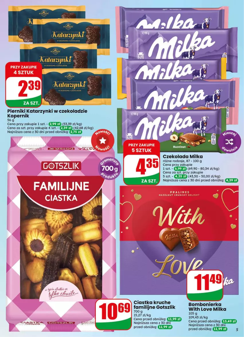 Gazetka promocyjna Dino - Gazetka 44 / 2026 - ważna 28.10 do 03.11.2026 - strona 5 - produkty: Ciastka, Czekolada, Fa, Milka, Piernik
