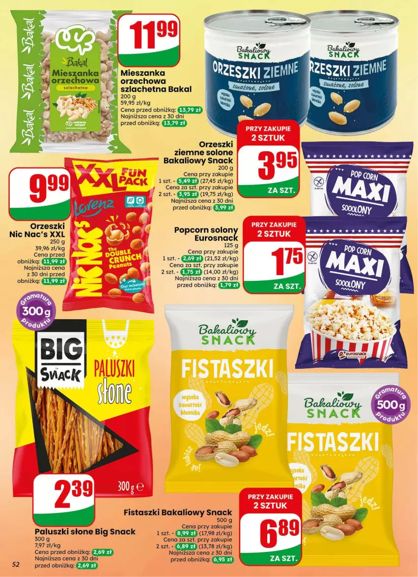 Gazetka promocyjna Dino - Gazetka 44 / 2026 - ważna 28.10 do 03.11.2026 - strona 52 - produkty: Orzeszki, Orzeszki ziemne, Popcorn