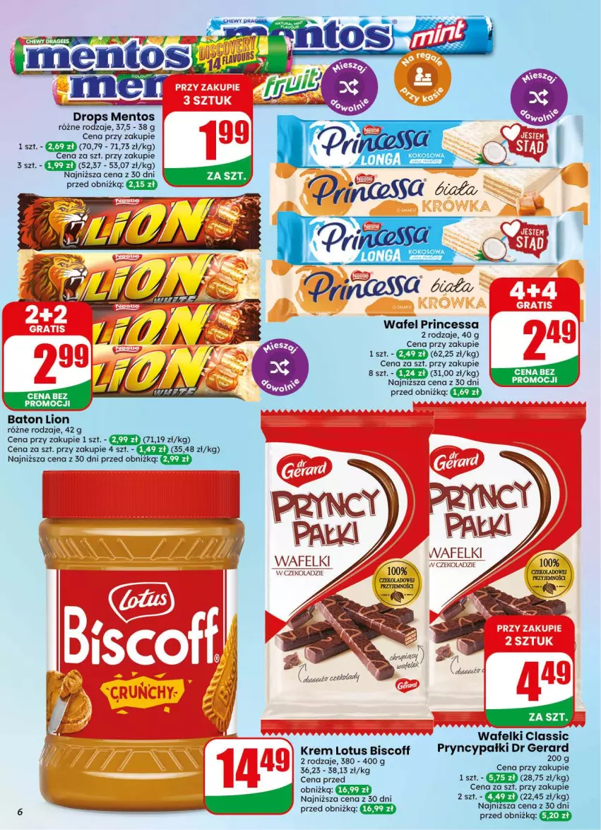 Gazetka promocyjna Dino - Gazetka 44 / 2026 - ważna 28.10 do 03.11.2026 - strona 6 - produkty: Baton, Dr Gerard, Lion, Mentos, Princessa