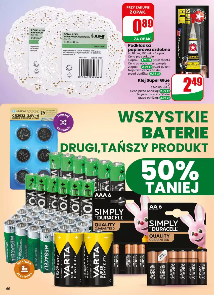 Gazetka promocyjna Dino - Gazetka 44 / 2026 - ważna 28.10 do 03.11.2026 - strona 60 - produkty: Duracell, Klej, Podkład, Podkładka, Por, Ser, Varta