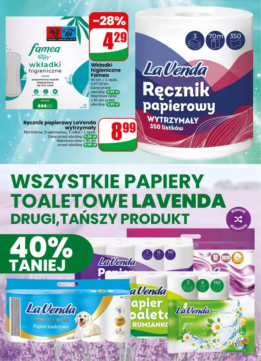 Gazetka promocyjna Dino - Gazetka 44 / 2026 - ważna 28.10 do 03.11.2026 - strona 72 - produkty: Atomic, Fa, Papier, Ręcznik, Wkładki