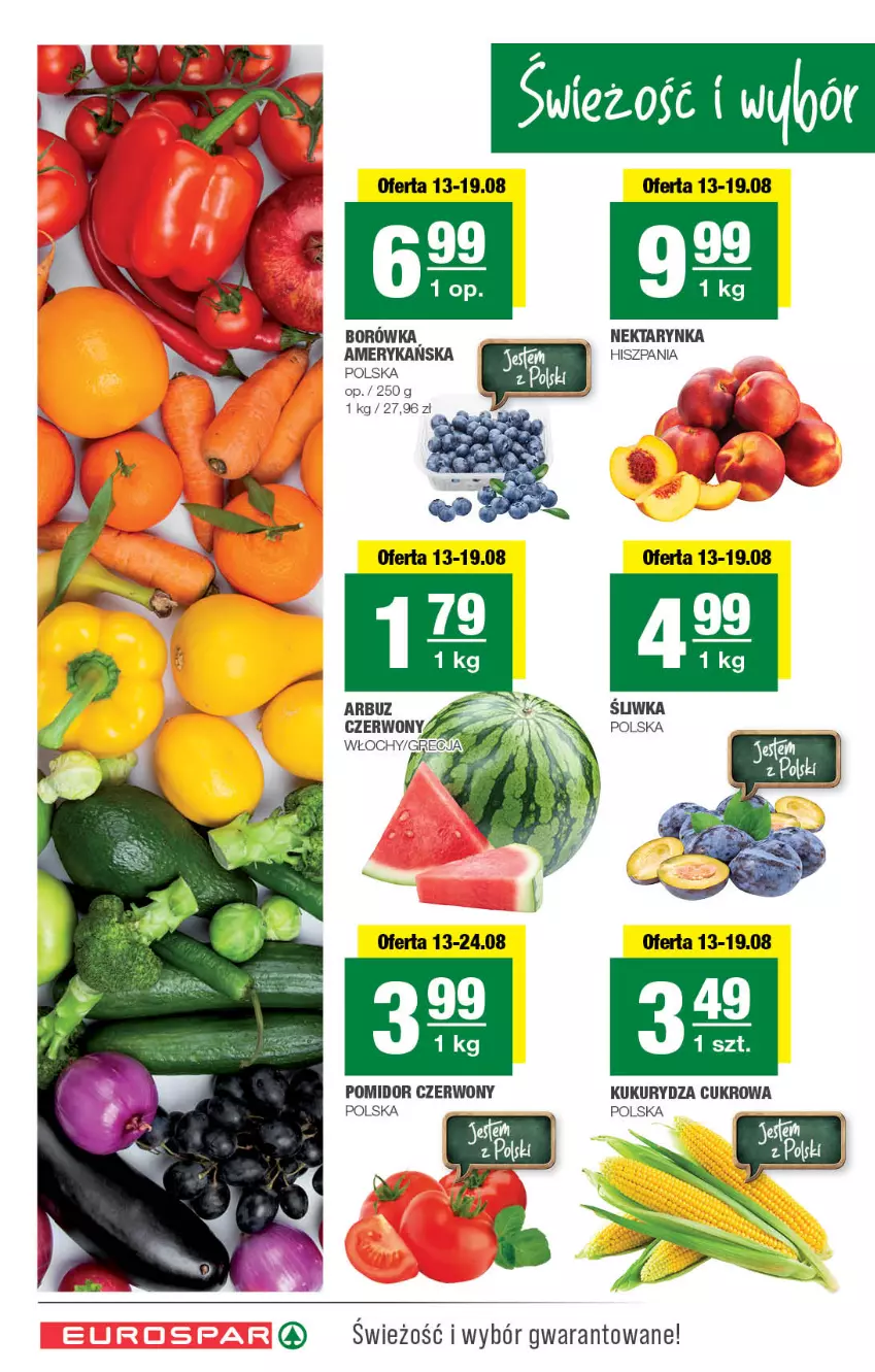 Gazetka promocyjna Spar - EuroSpar - ważna 10.08 do 20.08.2025 - strona 2 - produkty: Borówka, Kukurydza, Nektar, Nektarynka