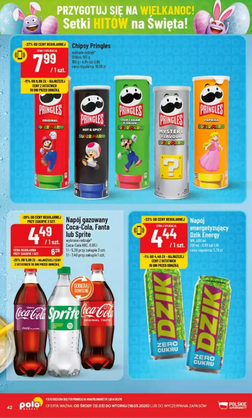 Gazetka promocyjna PoloMarket - ważna 12.03 do 18.03.2025 - strona 37 - produkty: BIC, Chipsy, Coca-Cola, Fa, Fanta, Pringles