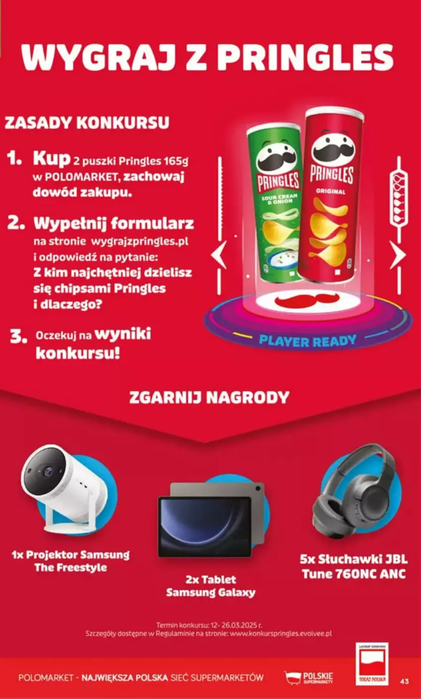 Gazetka promocyjna PoloMarket - ważna 12.03 do 18.03.2025 - strona 38 - produkty: Gala, Gra, JBL, Pringles, Samsung, Słuchawki