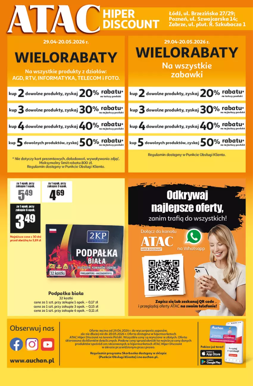 Gazetka promocyjna Auchan - ATAC Hiper Discount - ważna 29.04 do 20.05.2026 - strona 4 - produkty: Gra, Ser, Telefon