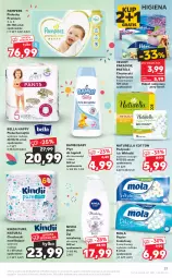 Gazetka promocyjna Kaufland - OFERTA TYGODNIA - Gazetka - ważna od 01.09 do 01.09.2021 - strona 37 - produkty: Płyn do kąpieli, Naturell, Pur, Gra, Pampers, Papier, Bell, Pieluchy, Majtki, Papier toaletowy, Velvet, Mola, Chusteczki, Podpaski, Dzieci, Bella, Pieluchomajtki, Nivea Baby, Wkładki, Kindii, Nivea, Naturella