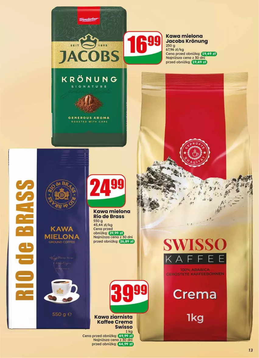 Gazetka promocyjna Dino - Gazetka 30 / 2026 - ważna 22.07 do 28.07.2026 - strona 13 - produkty: BIC, Jacobs, Kawa, Kawa mielona, Kawa ziarnista
