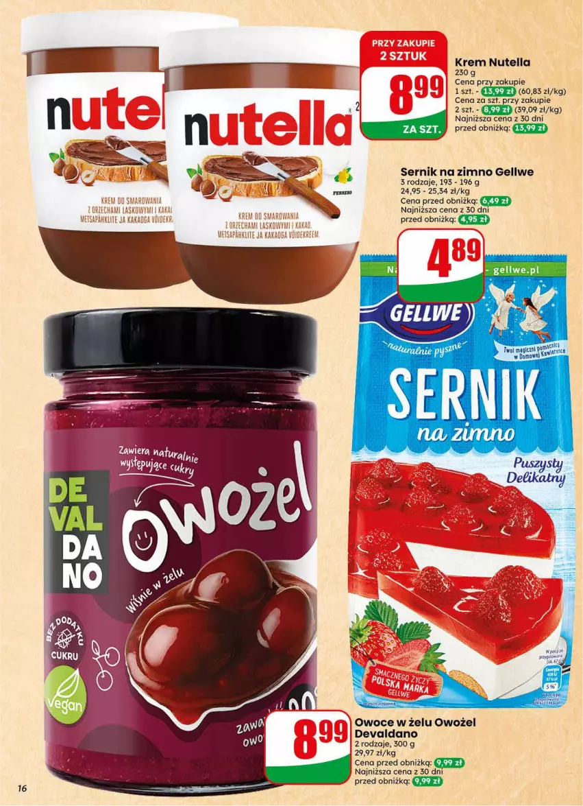 Gazetka promocyjna Dino - Gazetka 30 / 2026 - ważna 22.07 do 28.07.2026 - strona 16 - produkty: Nutella, Owoce, Ser