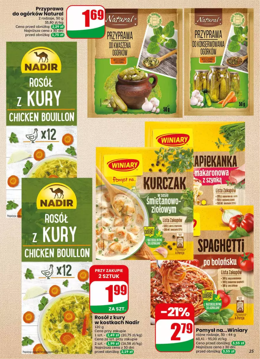 Gazetka promocyjna Dino - Gazetka 30 / 2026 - ważna 22.07 do 28.07.2026 - strona 25 - produkty: Kurczak, Makaron, Por, Rosół, Rurki, Ser, Spaghetti, Winiary