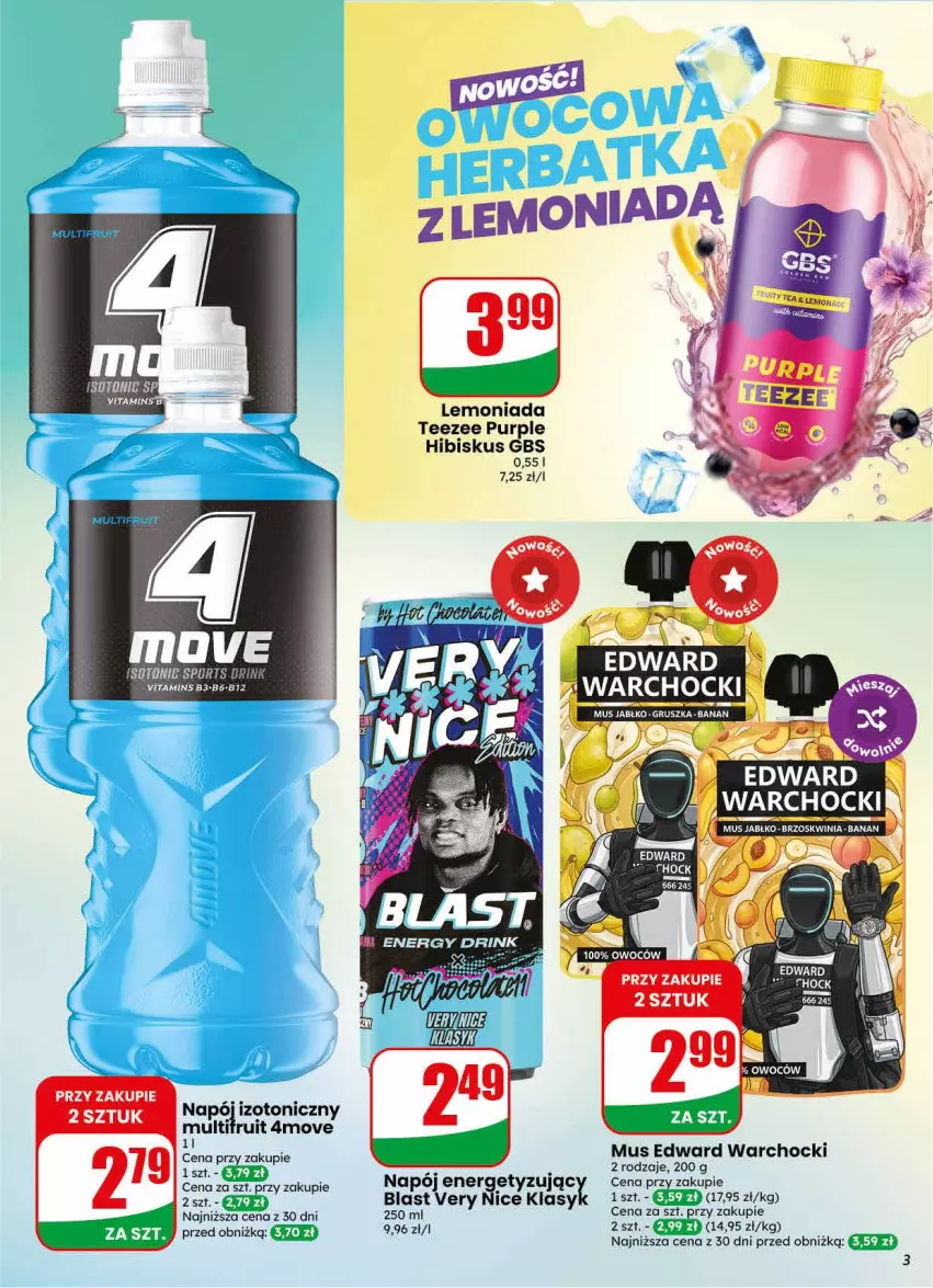 Gazetka promocyjna Dino - Gazetka 30 / 2026 - ważna 22.07 do 28.07.2026 - strona 3 - produkty: Hibiskus, Lemoniada, Mus, Napój, Napój izotoniczny, Pur