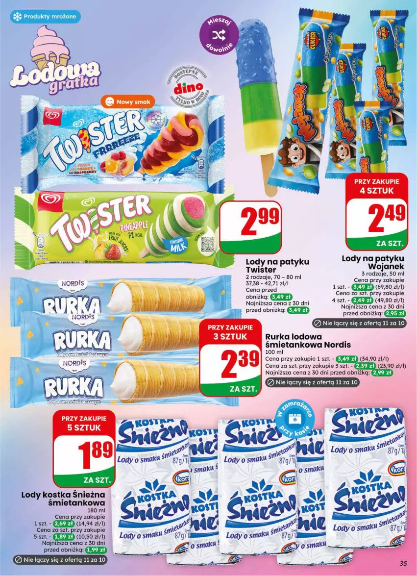 Gazetka promocyjna Dino - Gazetka 30 / 2026 - ważna 22.07 do 28.07.2026 - strona 35 - produkty: Lody, Produkty mrożone