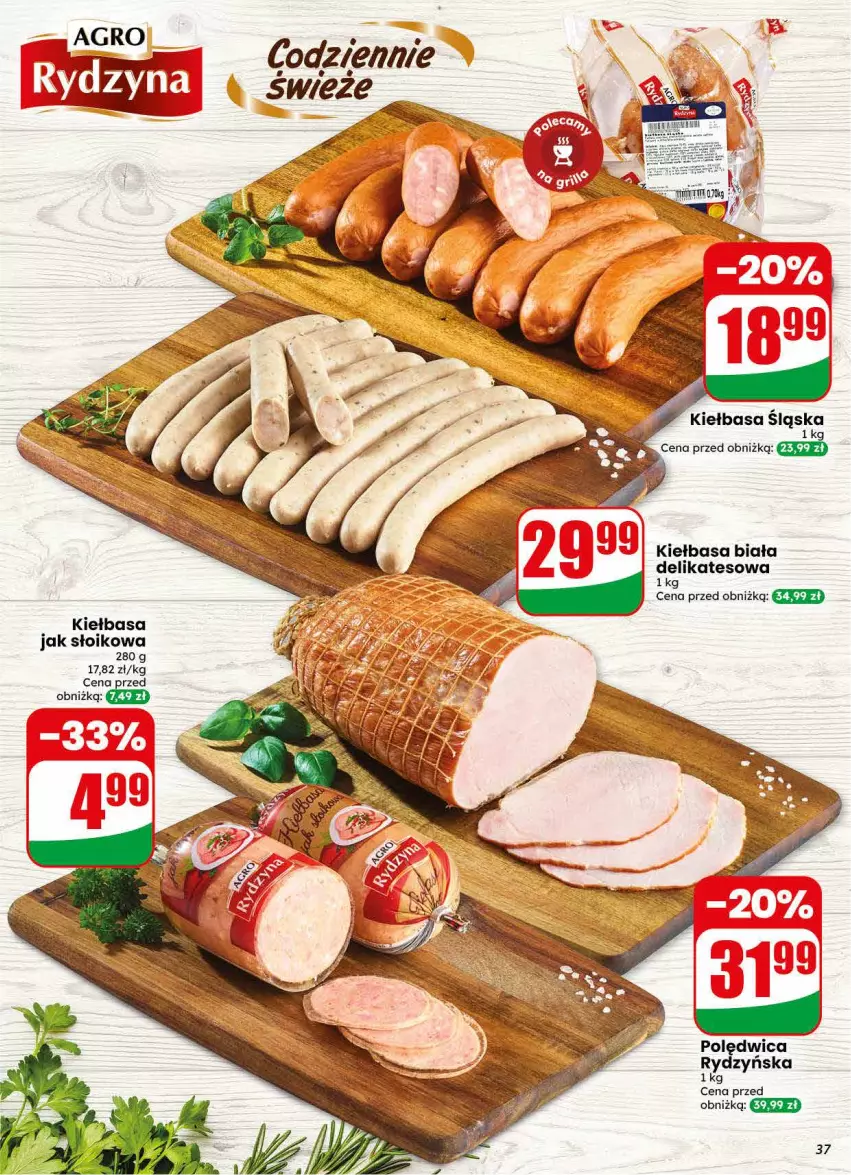 Gazetka promocyjna Dino - Gazetka 30 / 2026 - ważna 22.07 do 28.07.2026 - strona 37 - produkty: Kiełbasa, Kiełbasa biała, Kiełbasa śląska, Polędwica