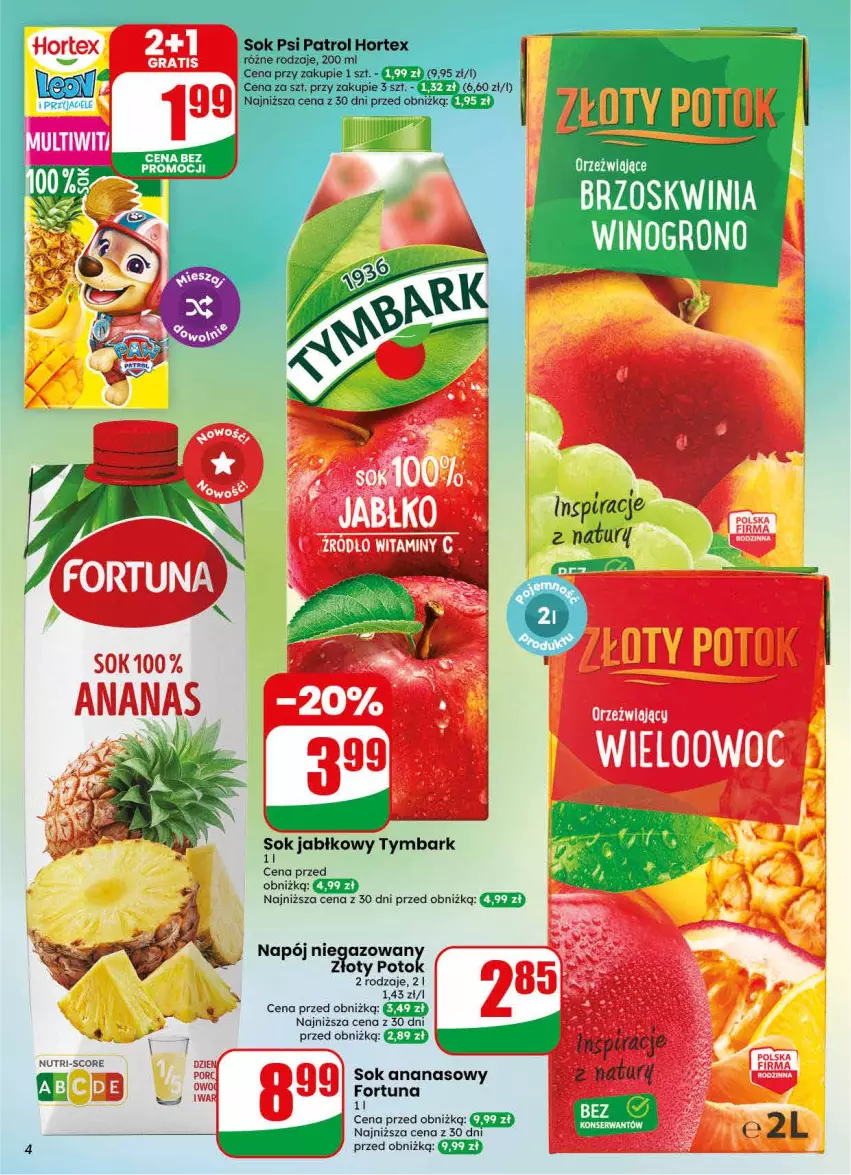 Gazetka promocyjna Dino - Gazetka 30 / 2026 - ważna 22.07 do 28.07.2026 - strona 4 - produkty: Ananas, Koc, Napój, Por, Ser, Sok, Sok jabłkowy, Tymbark, Wino