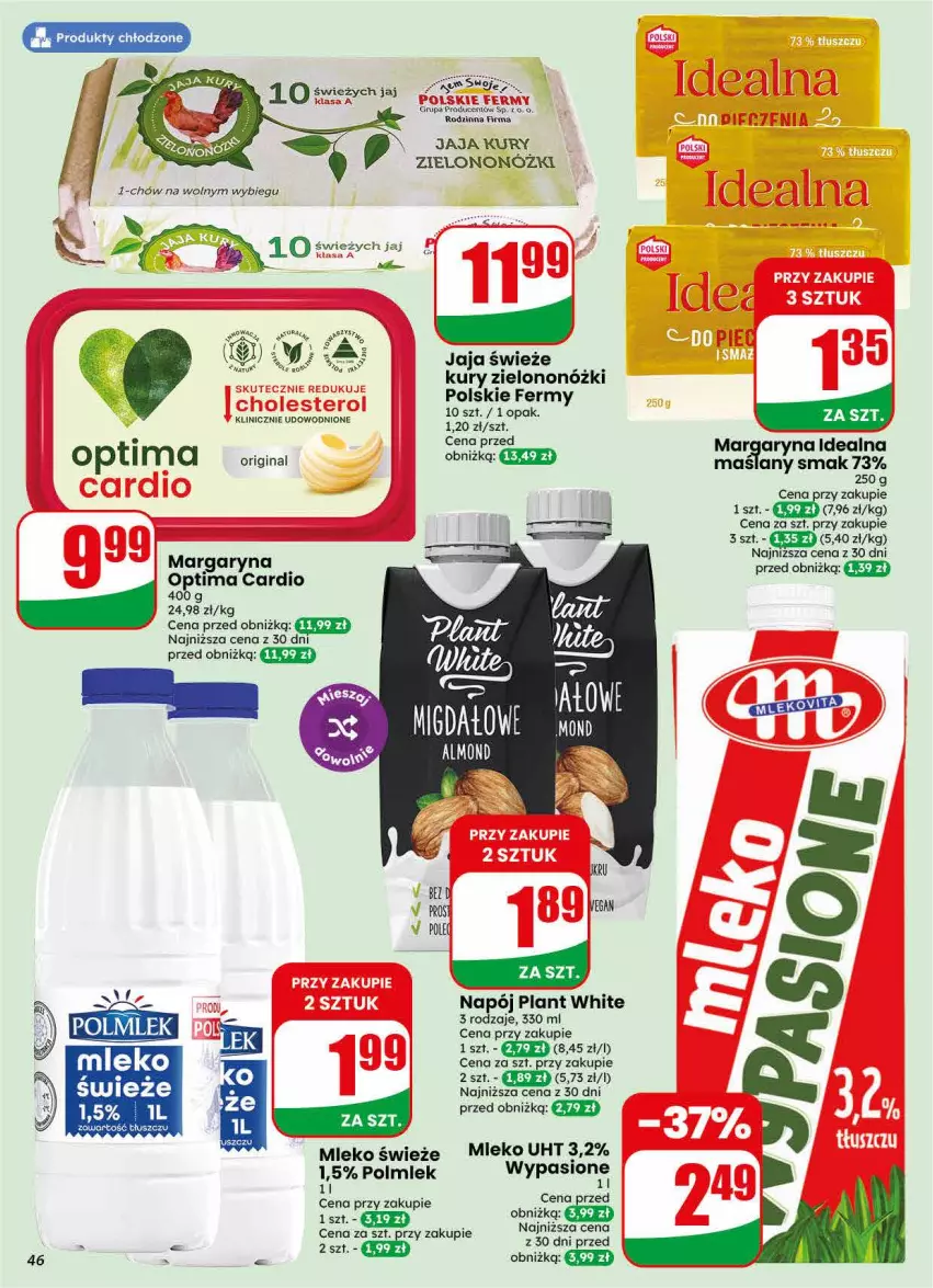 Gazetka promocyjna Dino - Gazetka 30 / 2026 - ważna 22.07 do 28.07.2026 - strona 46 - produkty: Gin, Jaja, Margaryna, Mleko, Napój, Optima, Optima Cardio, Polmiek