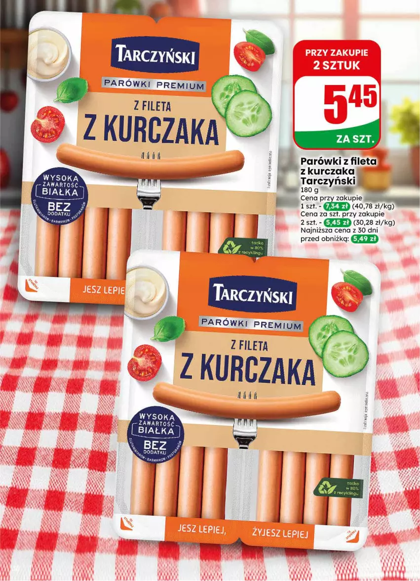 Gazetka promocyjna Dino - Gazetka 30 / 2026 - ważna 22.07 do 28.07.2026 - strona 50 - produkty: Kurczak, Parówki, Tarczyński