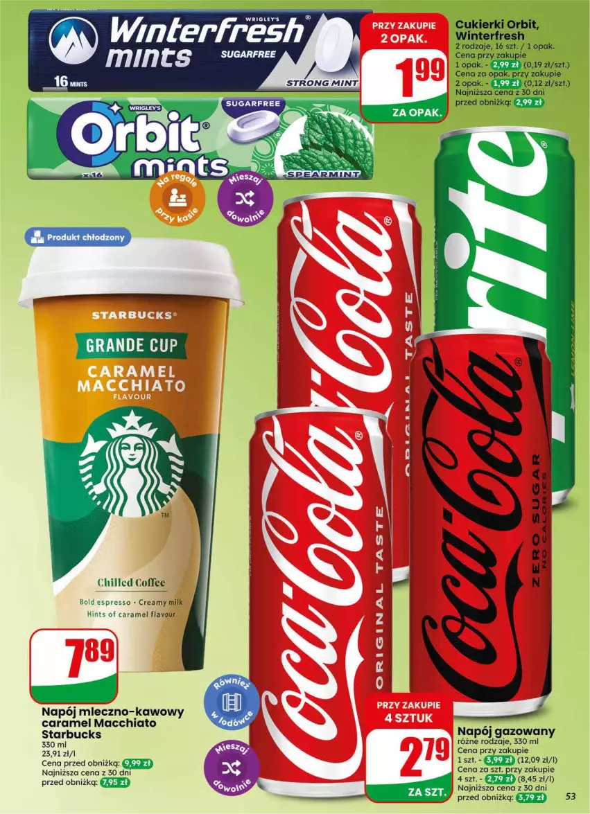 Gazetka promocyjna Dino - Gazetka 30 / 2026 - ważna 22.07 do 28.07.2026 - strona 53 - produkty: Chia, Cukier, Cukierki, LG, Napój, Napój gazowany, Orbit