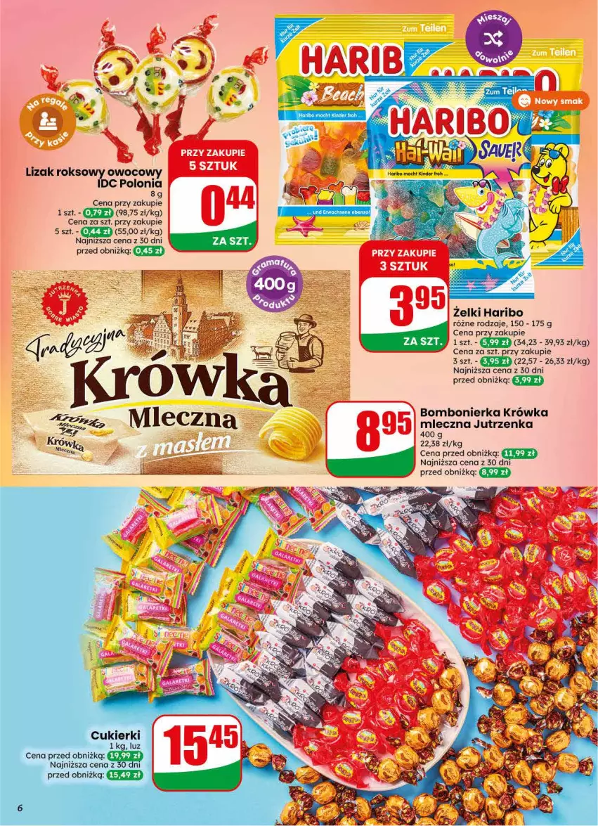 Gazetka promocyjna Dino - Gazetka 30 / 2026 - ważna 22.07 do 28.07.2026 - strona 6 - produkty: Cukier, Cukierki, Haribo, Jutrzenka, Miecz