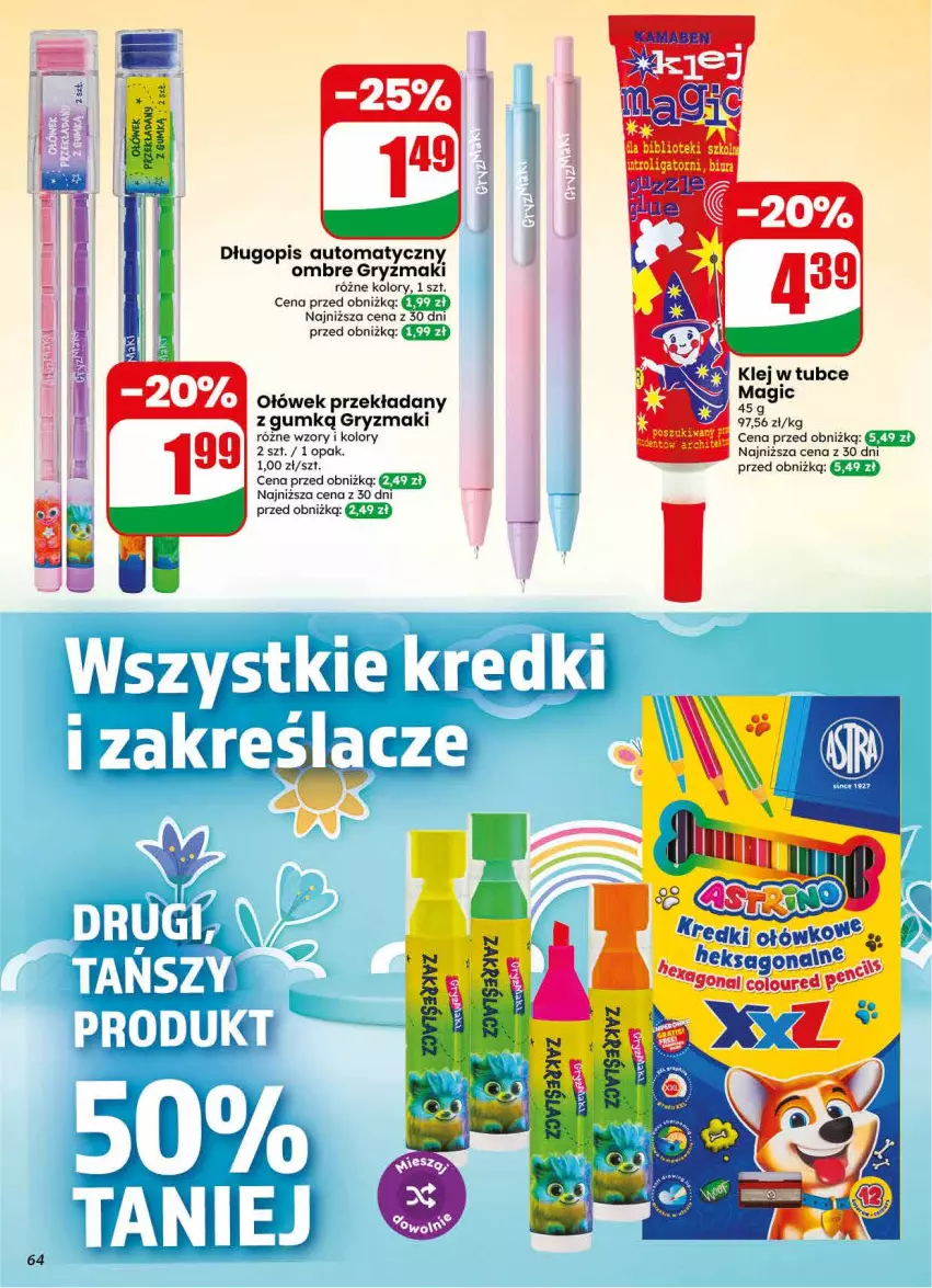 Gazetka promocyjna Dino - Gazetka 30 / 2026 - ważna 22.07 do 28.07.2026 - strona 64 - produkty: Długopis, Gry, Klej