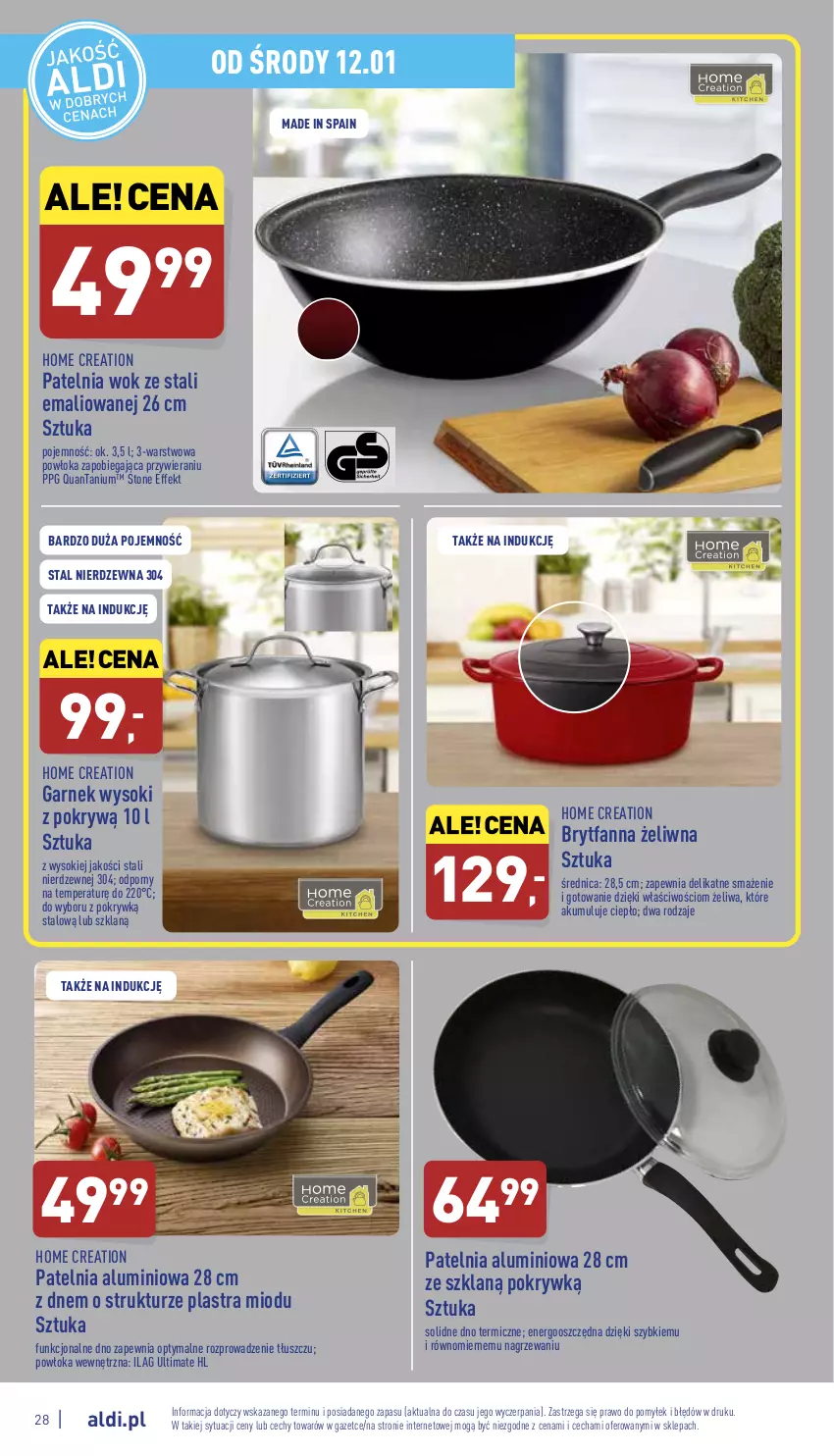 Gazetka promocyjna Aldi - Pełny katalog - ważna 10.01 do 15.01.2022 - strona 28 - produkty: Fa, Garnek, Patelnia, Por, Sok