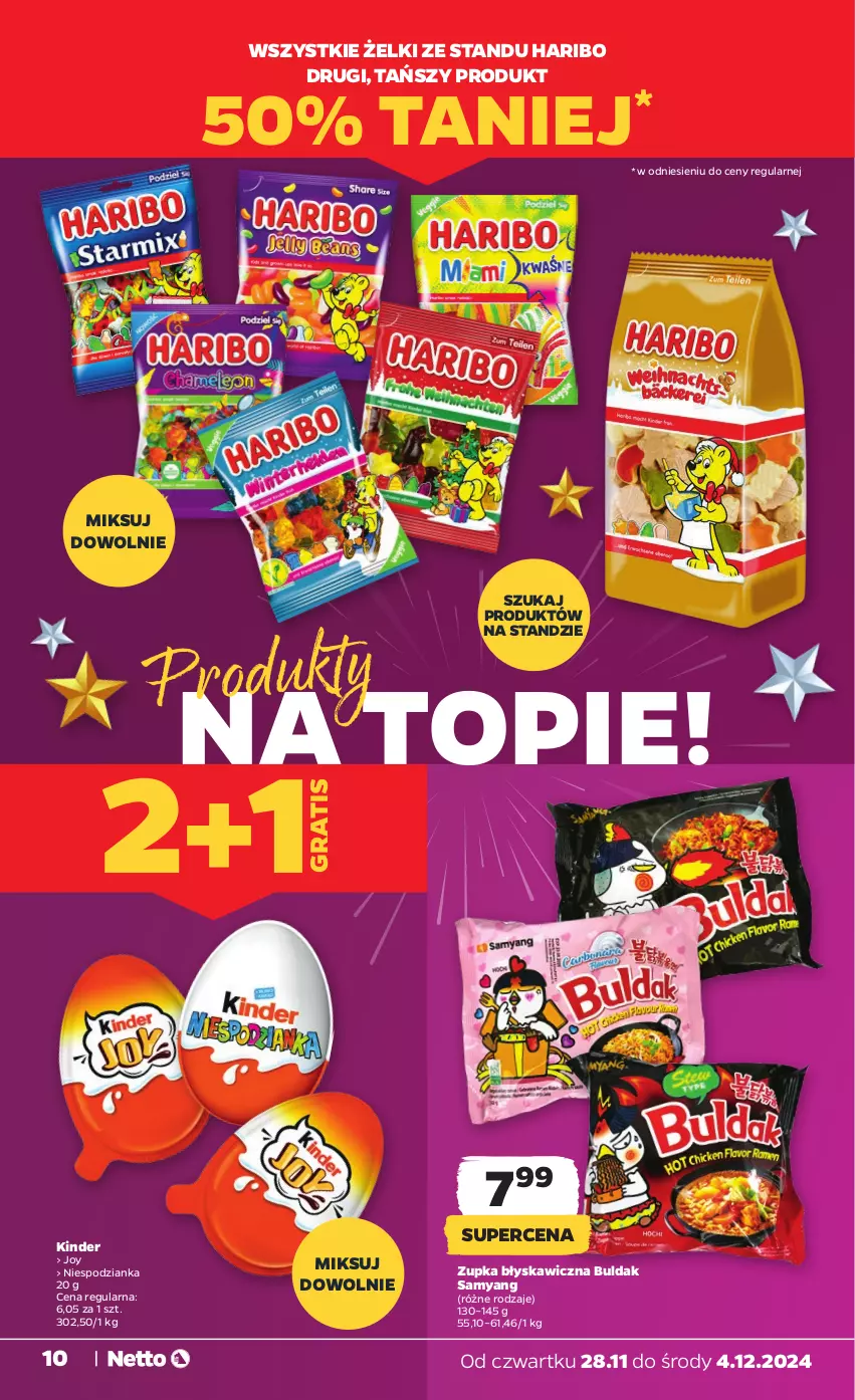 Gazetka promocyjna Netto - Od Czwartku - ważna 28.11 do 04.12.2024 - strona 10 - produkty: Gra, Haribo, Kinder, Top