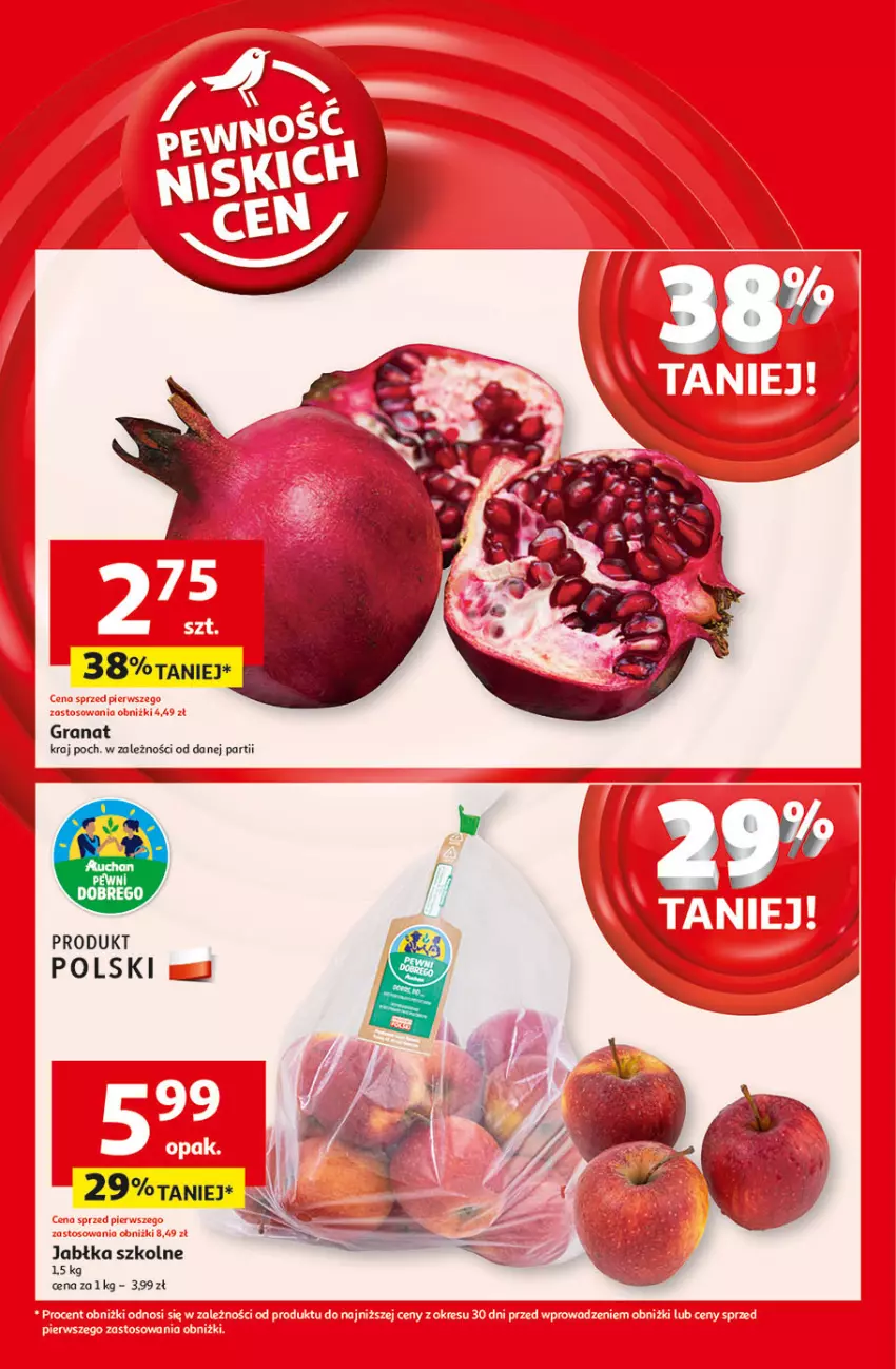 Gazetka promocyjna Auchan - Pewność Niskich Cen Moje - ważna 31.10 do 06.11.2024 - strona 4 - produkty: Gra, Granat, Jabłka