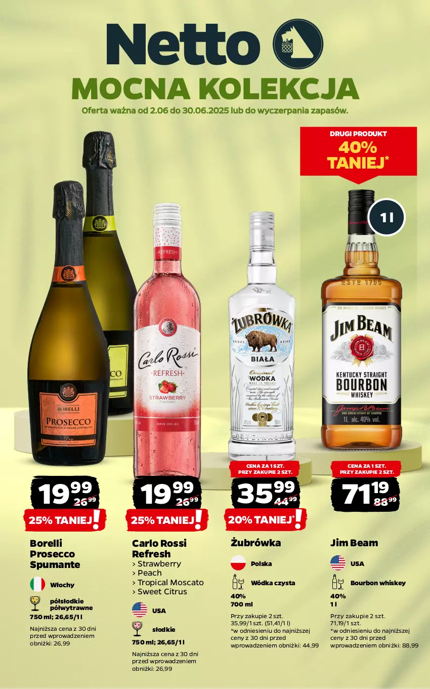 Gazetka promocyjna Netto - Netto_MK_06/25 - ważna 02.06 do 30.06.2025 - strona 1 - produkty: Bourbon, Carlo Rossi, Jim Beam, Prosecco, Puma, Tropical, Whiskey, Wódka
