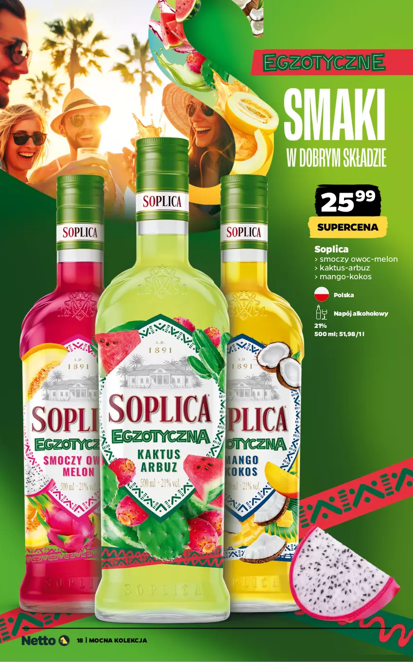 Gazetka promocyjna Netto - Netto_MK_06/25 - ważna 02.06 do 30.06.2025 - strona 18 - produkty: Arbuz, Kaktus, Kokos, Mango, Melon, Napój, Soplica