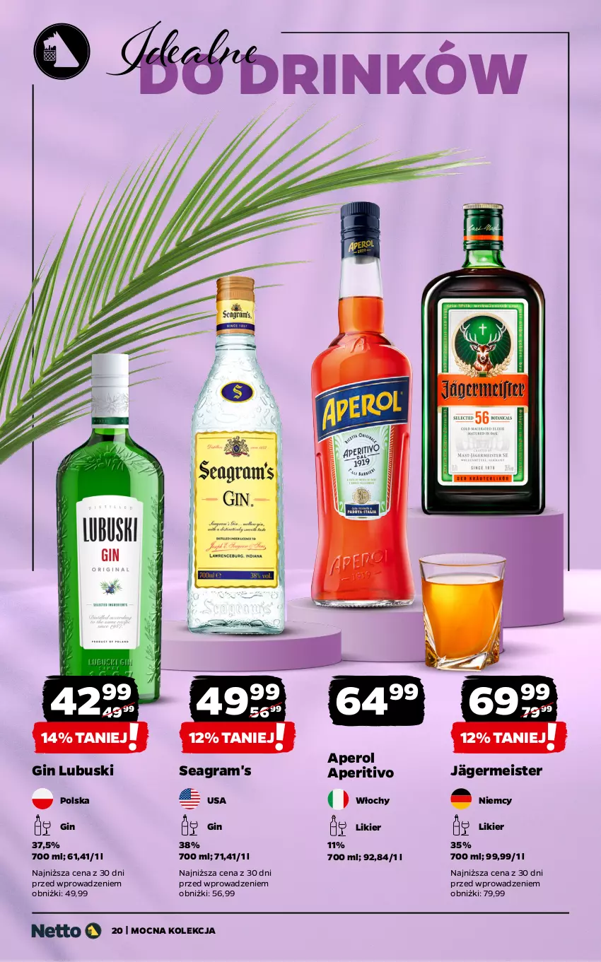 Gazetka promocyjna Netto - Netto_MK_06/25 - ważna 02.06 do 30.06.2025 - strona 20 - produkty: Aperol, Gin, Gra, Likier