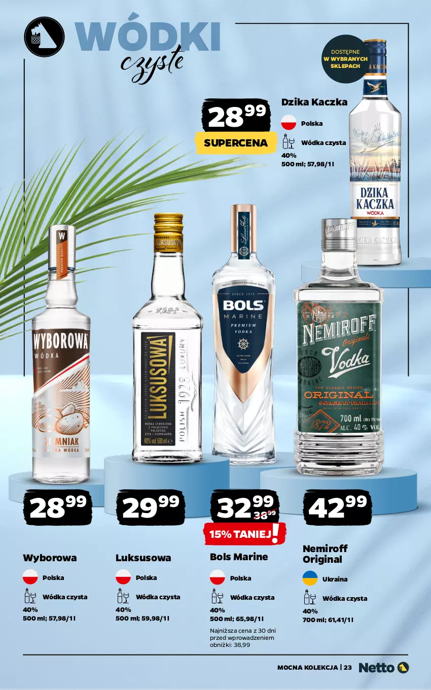 Gazetka promocyjna Netto - Netto_MK_06/25 - ważna 02.06 do 30.06.2025 - strona 23 - produkty: Bols, Gin, Kaczka, Wódka, Wyborowa
