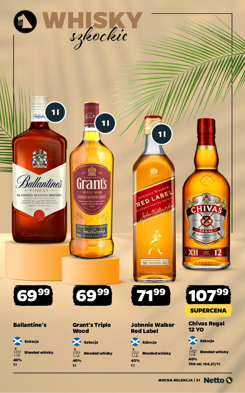 Gazetka promocyjna Netto - Netto_MK_06/25 - ważna 02.06 do 30.06.2025 - strona 31 - produkty: Ballantine's, Gra, Grant's, Johnnie Walker, Koc, Whisky