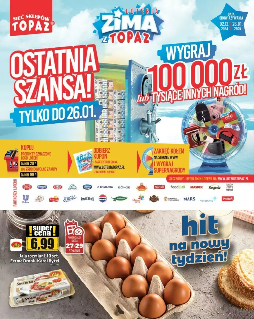 Gazetka promocyjna Topaz - ważna 23.01.2025 do 22.01.2026 - strona 12 - produkty: Gra, Jaja, Mars