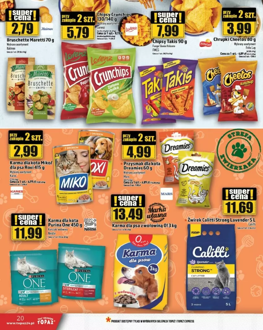 Gazetka promocyjna Topaz - ważna 23.01.2025 do 22.01.2026 - strona 13 - produkty: Bruschette, Chrupki, Gry, Kurczak, LG, Mars, Pur, Purina, Top