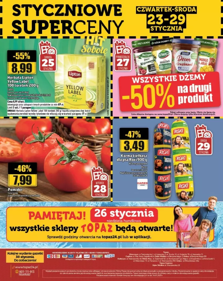 Gazetka promocyjna Topaz - ważna 23.01.2025 do 22.01.2026 - strona 21 - produkty: Herbata, Lipton, Olej, Top, Waga