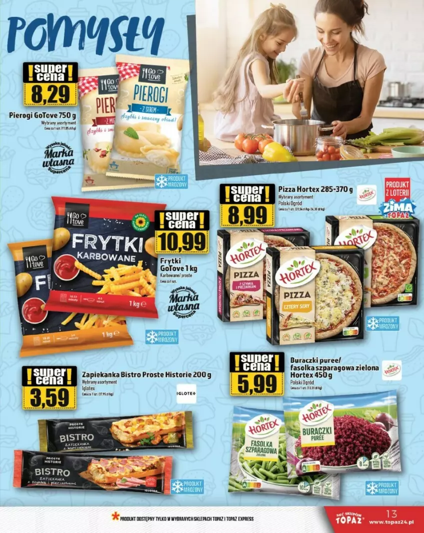 Gazetka promocyjna Topaz - ważna 23.01.2025 do 22.01.2026 - strona 5 - produkty: Buraczki, Fa, Hortex, LG, Ogród, Oliwa, Pizza, Pur, Top, Zapiekanka