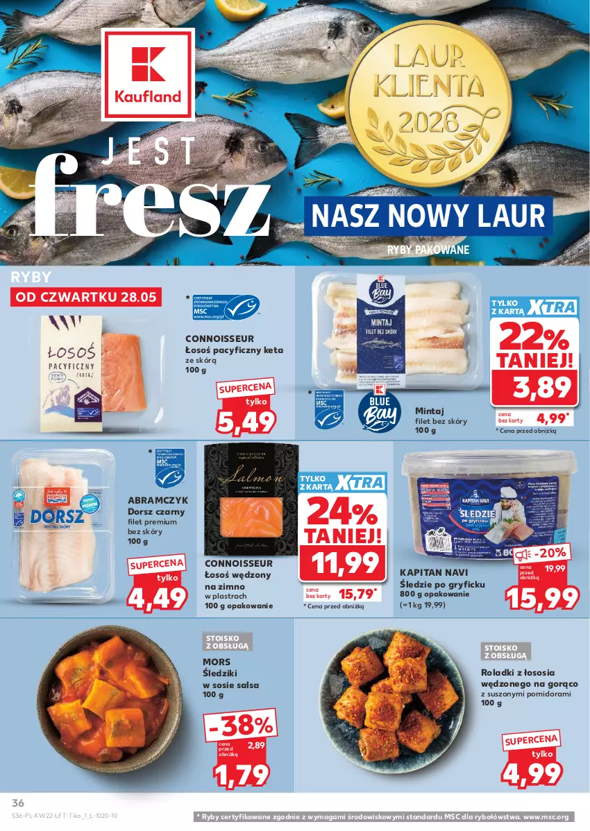 Gazetka promocyjna Kaufland - Gazetka tygodnia - ważna 28.05 do 02.06.2026 - strona 36 - produkty: Dorsz, Gry, Laur, Mintaj, Salsa, Sos
