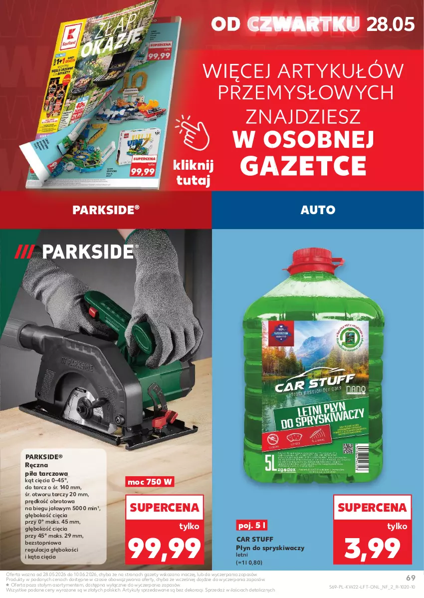 Gazetka promocyjna Kaufland - Gazetka tygodnia - ważna 28.05 do 02.06.2026 - strona 69 - produkty: Parkside, Płyn do spryskiwaczy, Top