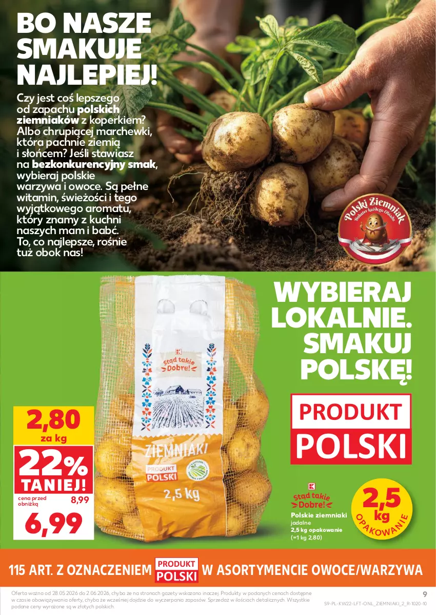 Gazetka promocyjna Kaufland - Gazetka tygodnia - ważna 28.05 do 02.06.2026 - strona 9 - produkty: O nas, Owoce, Warzywa, Warzywa i owoce, Ziemniaki