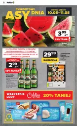 Gazetka promocyjna Netto - Od Czwartku - Gazetka - ważna od 15.05 do 15.05.2024 - strona 2 - produkty: Piwa, Piwo, Gra, Produkty mrożone, Lody, Sushi, Arbuz