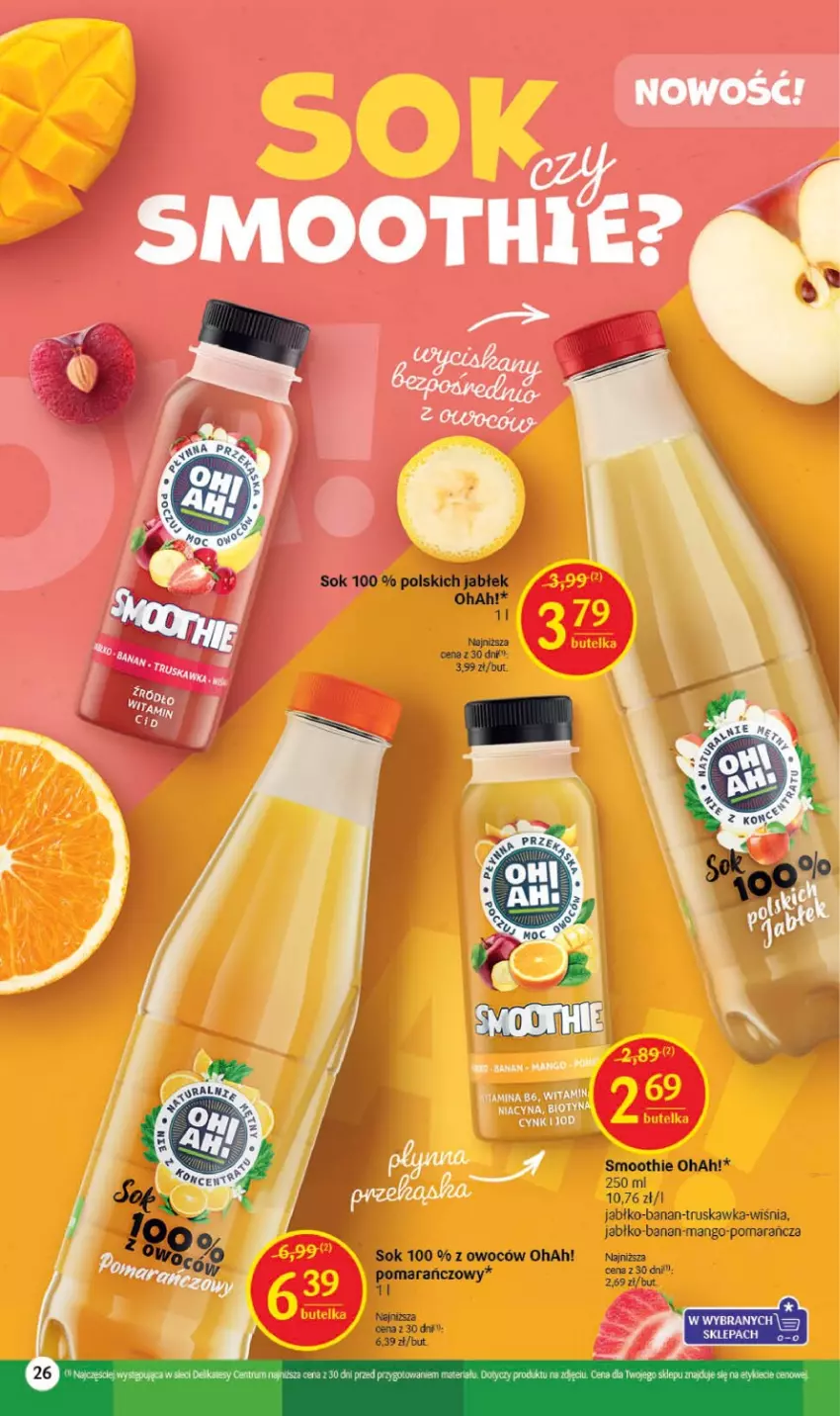 Gazetka promocyjna Delikatesy Centrum - Gazetka DC19 - ważna 18.05 do 24.05.2023 - strona 26 - produkty: Mango, Smoothie, Sok