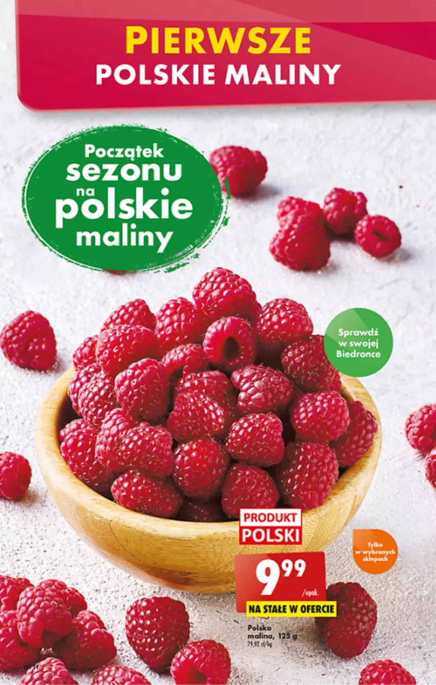 Gazetka promocyjna Biedronka - ważna 30.05 do 04.06.2022 - strona 18 - produkty: Maliny